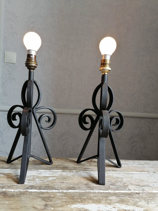 French Bronze Lamps - Pair - mid 20th centuryFrench Bronze Lamps - Pair - mid 20th century