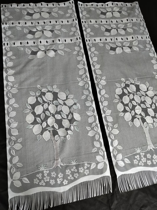 Lemon Trees French Vintage Lace Curtains