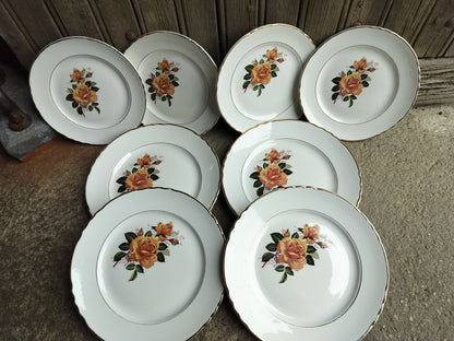 French Dinner service Yellow Roses Moulin des Loups