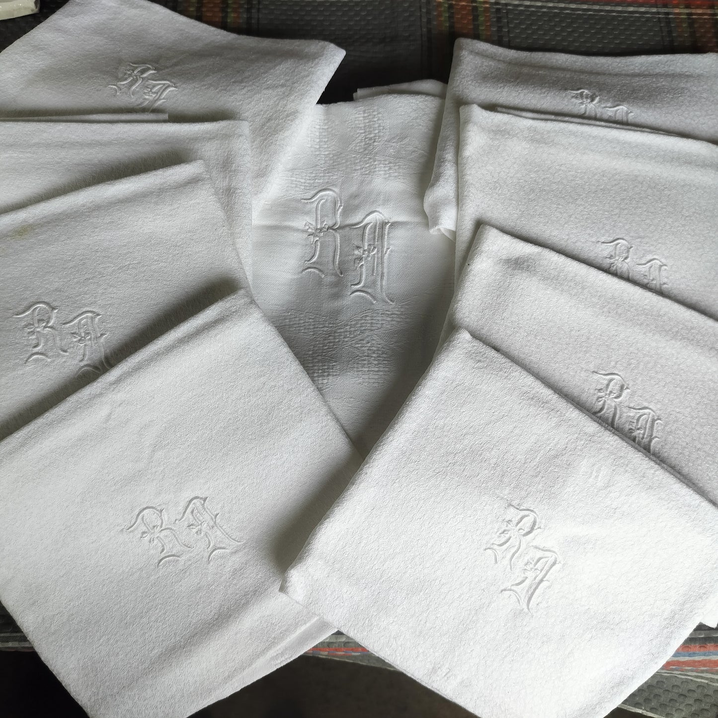 French Linen tablecloth - 8 Napkins Christmas Table